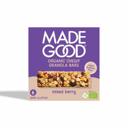 6 stykk granola bars med tørket frukt økologisk made good