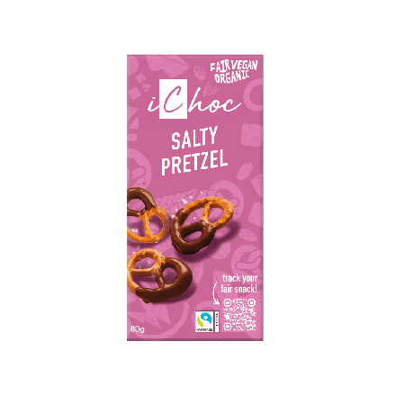 salty pretzel sjokolade 80 g økologisk ichoc