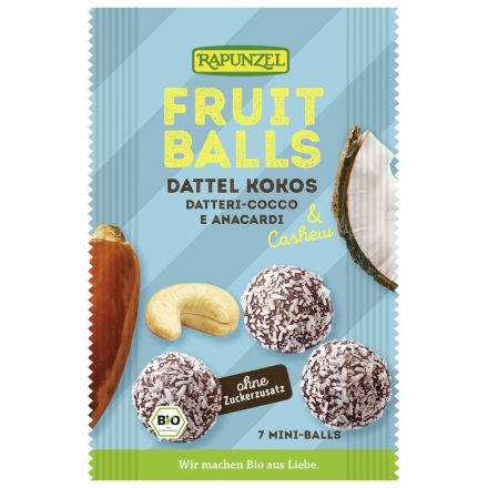 Daddelkuler m/kokos, 49 g, økologisk, Rapunzel