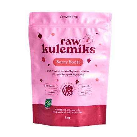 Storforpakning raw kulemiks berry boost 1 kg økologisk