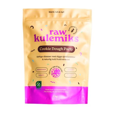 Storforpakning 1 kg økologisk cookie dough party