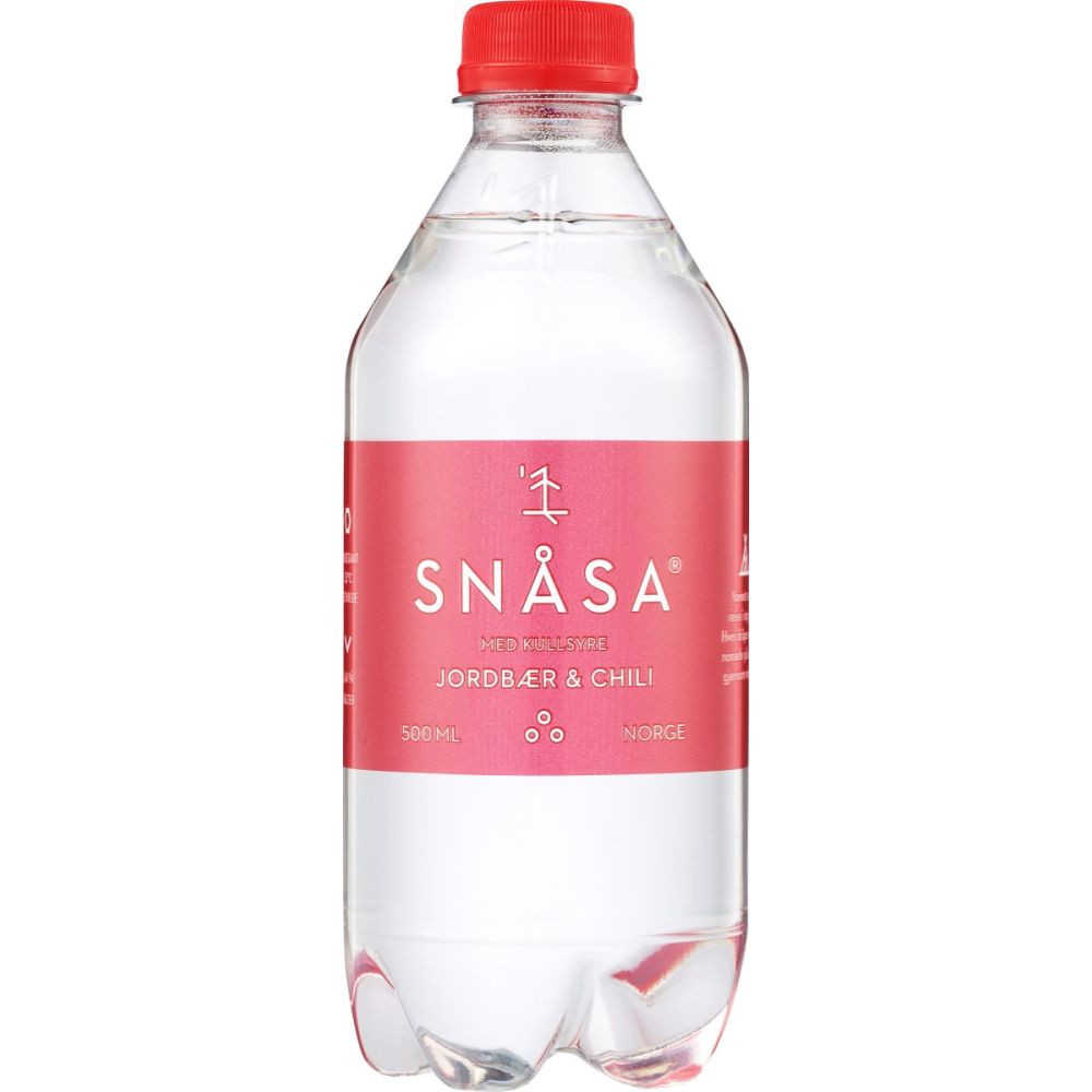Vann m/kullsyre, Jordbær og Chili, 500 ml, Snåsa main product photo