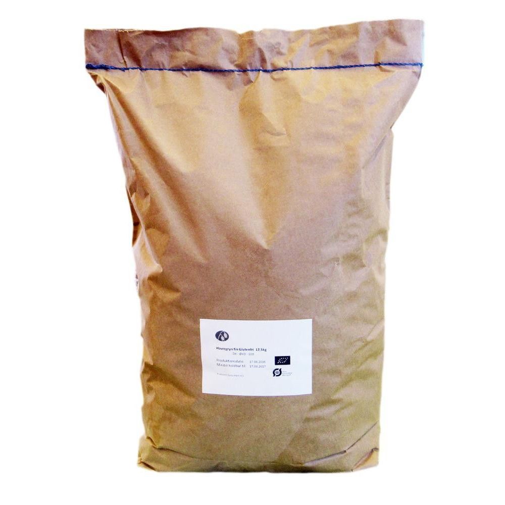 Havregryn, lettkokte, 12,5 kg, økologisk, Manna main product photo
