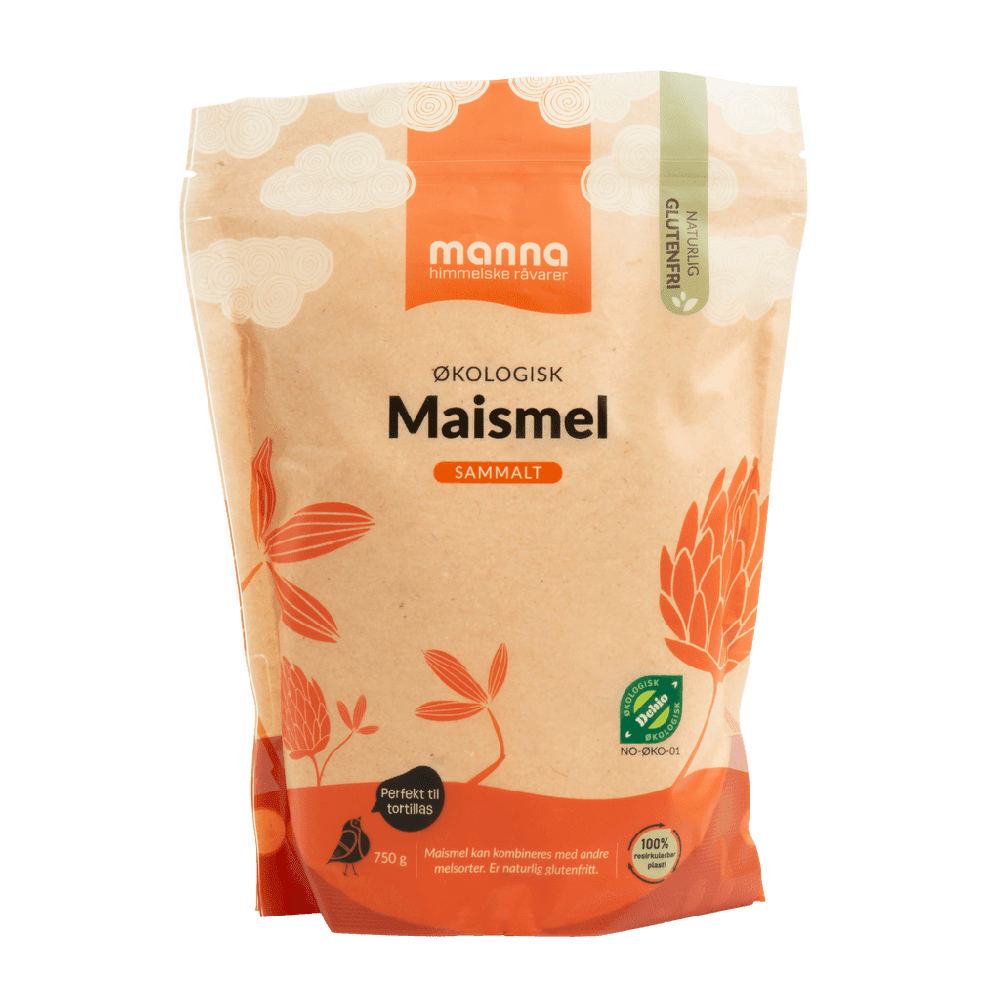 Maismel, sammalt, 750 g, økologisk, Manna main product photo