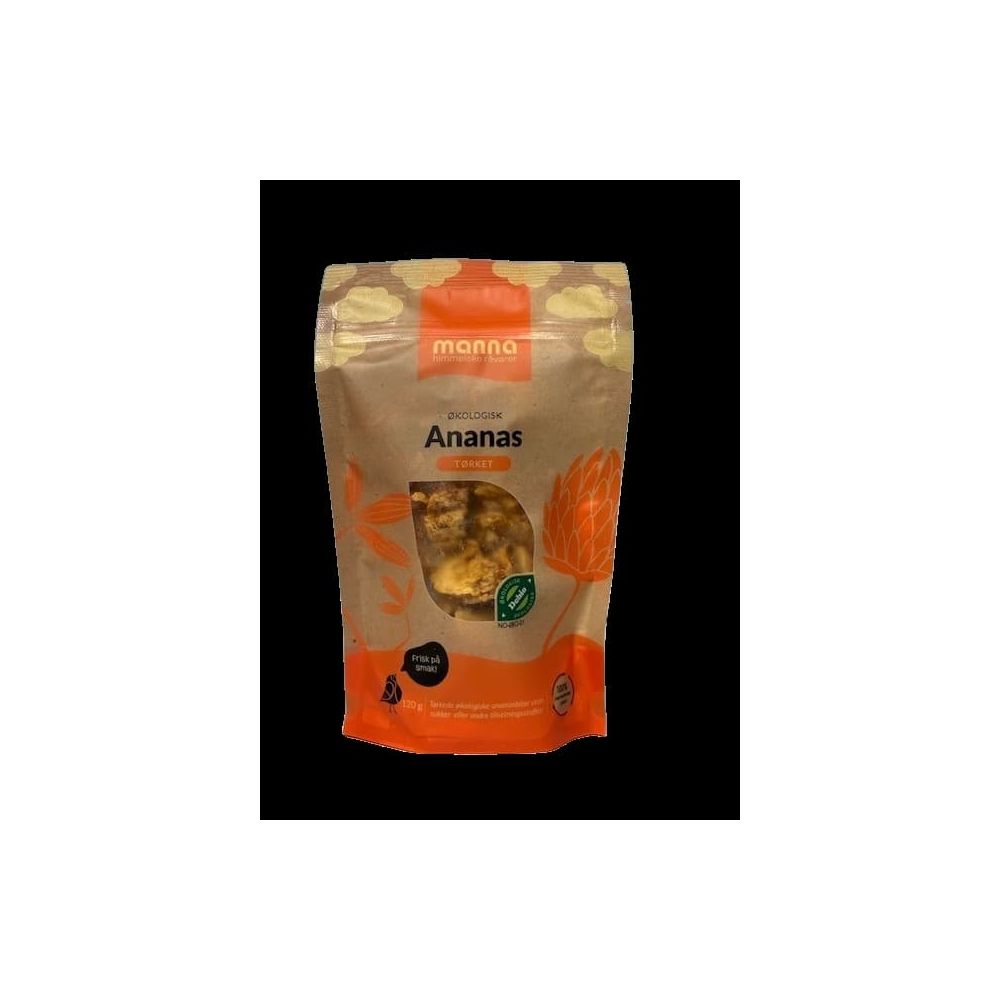 Ananas tørket, 120 g, økologisk, Manna main product photo