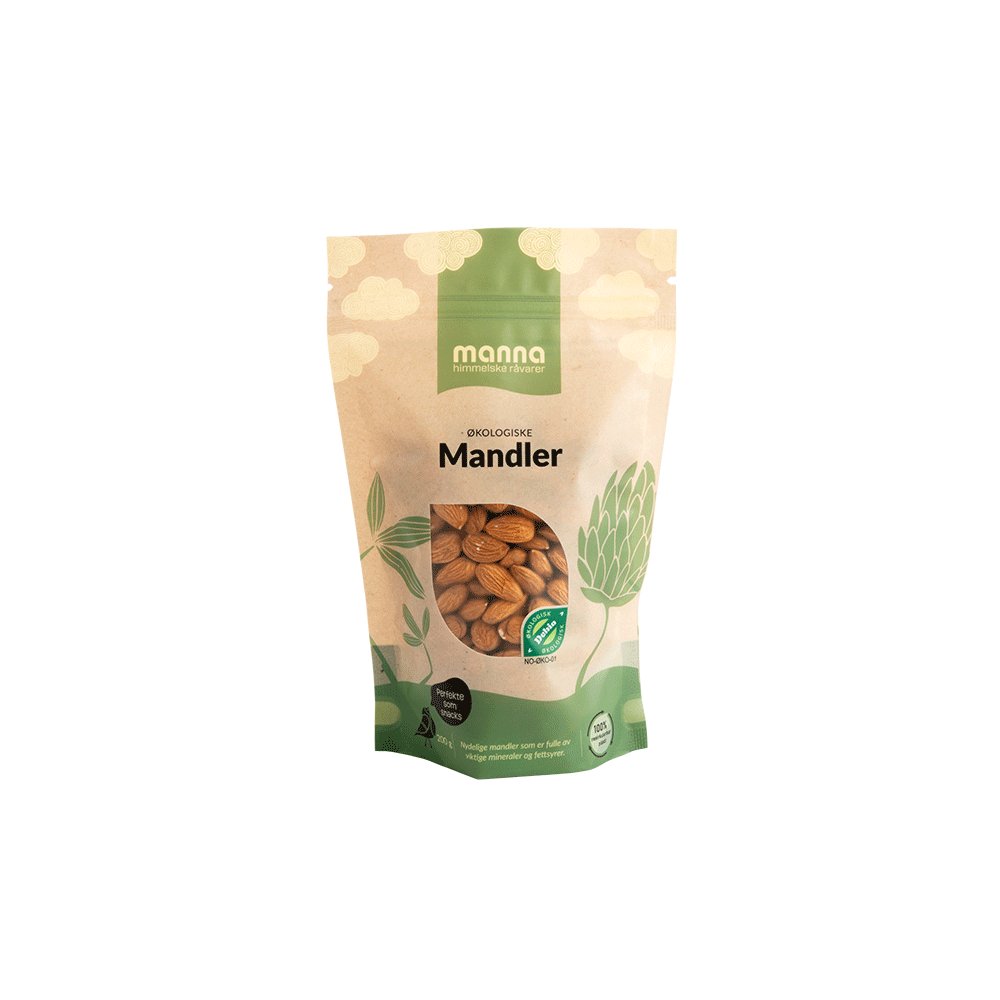 Mandler, 200 g, økologisk, Manna main product photo