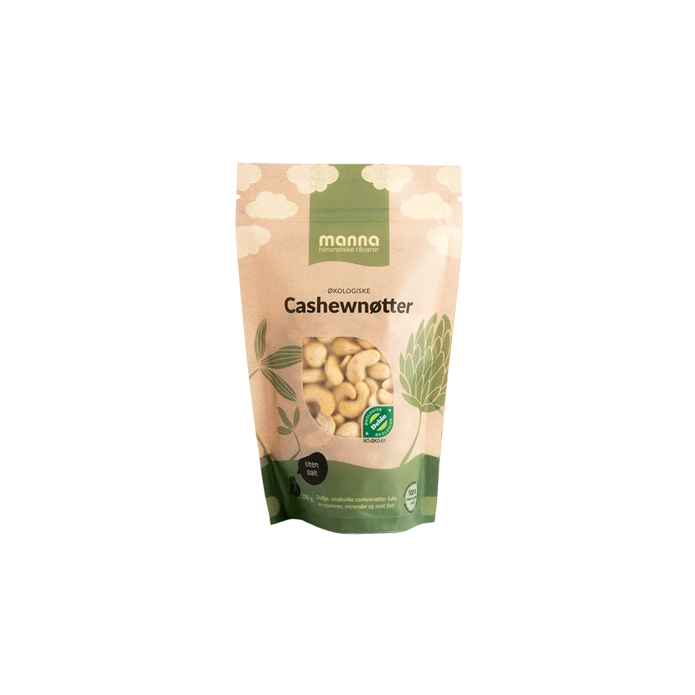 Cashewnøtter, 200 g, økologisk, Manna main product photo