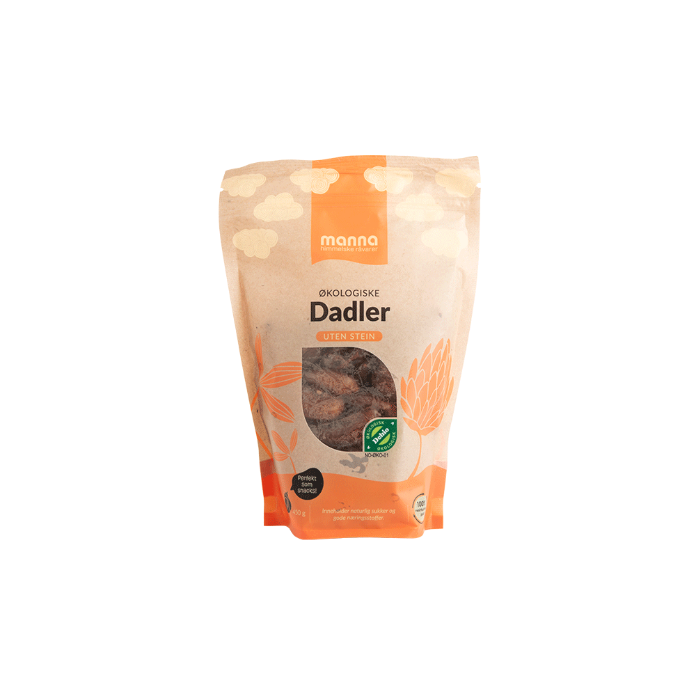 Dadler u/stein, 450 g, økologisk, Manna main product photo