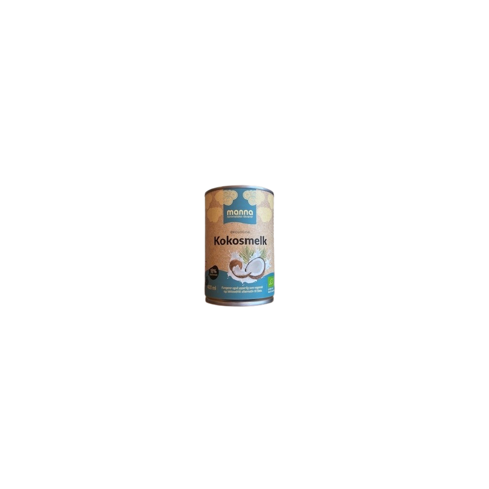 Kokosmelk, 18% fett, 400 ml, økologisk, Manna main product photo