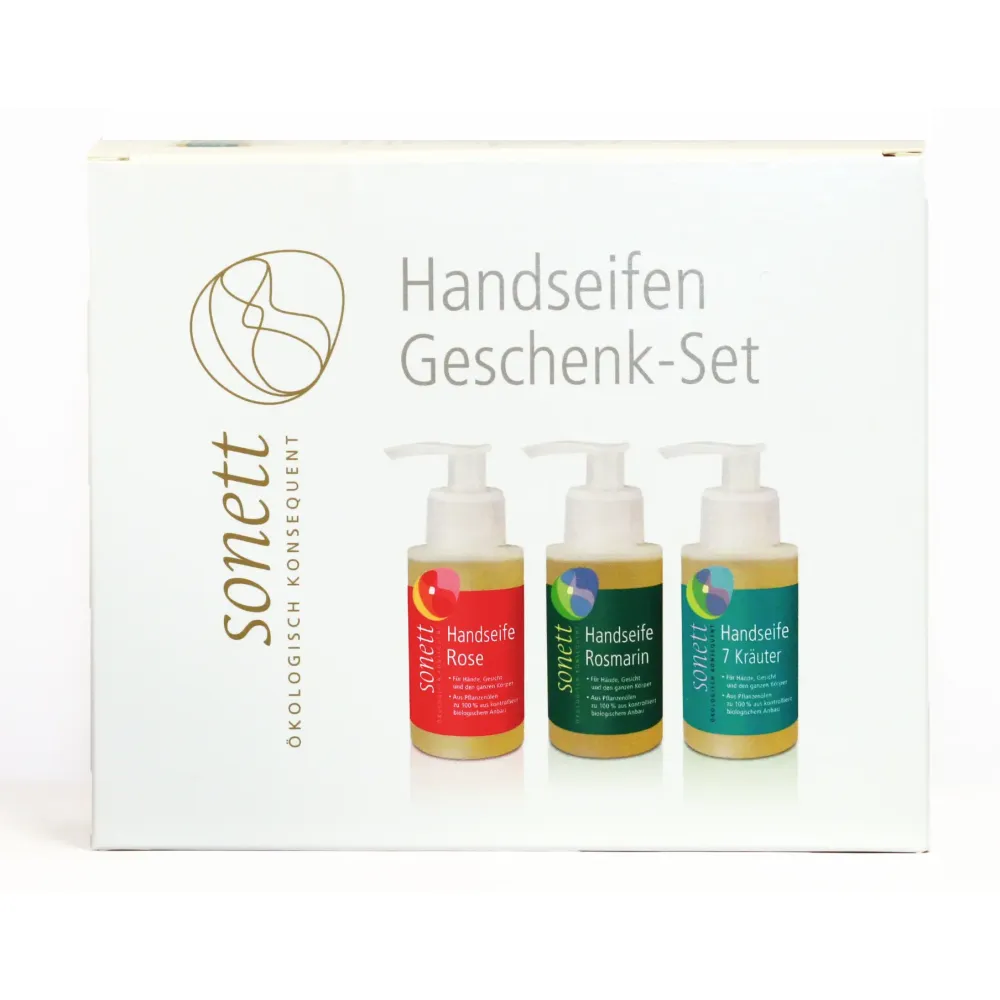 Gavesett, håndsåpe, 3x110 ml, økologisk, Sonett main product photo