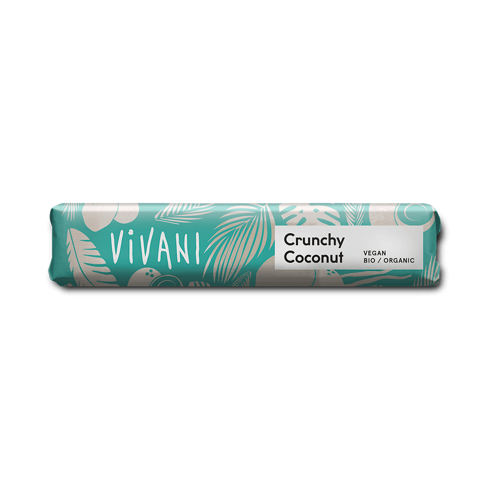 Sjokolade, crunchy coconut, 35 g, økologisk, Vivani main product photo