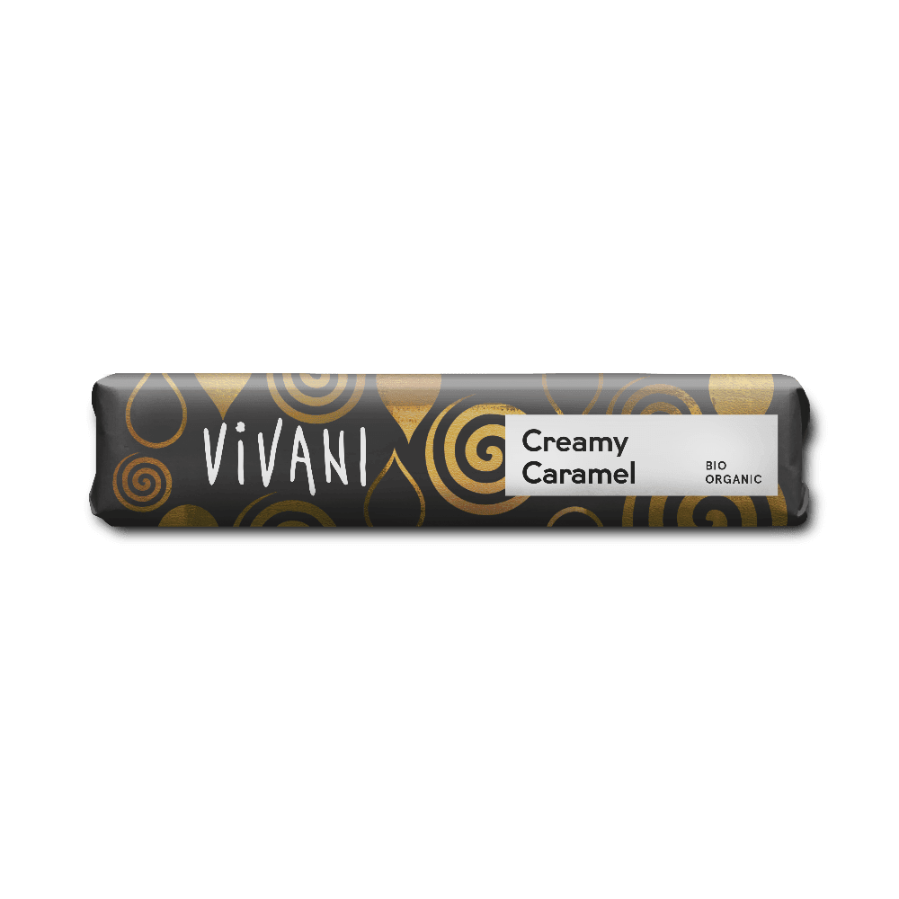 Melkesjokolade m/karamell, 40 g, økologisk, Vivani main product photo