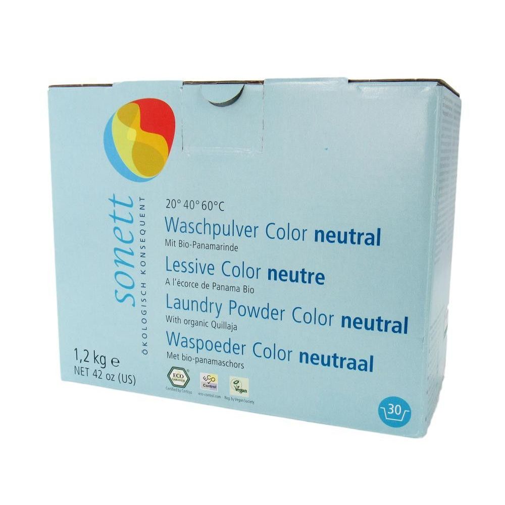 Vaskepulver, sensitiv, 1,2 kg, økologisk, Sonett main product photo