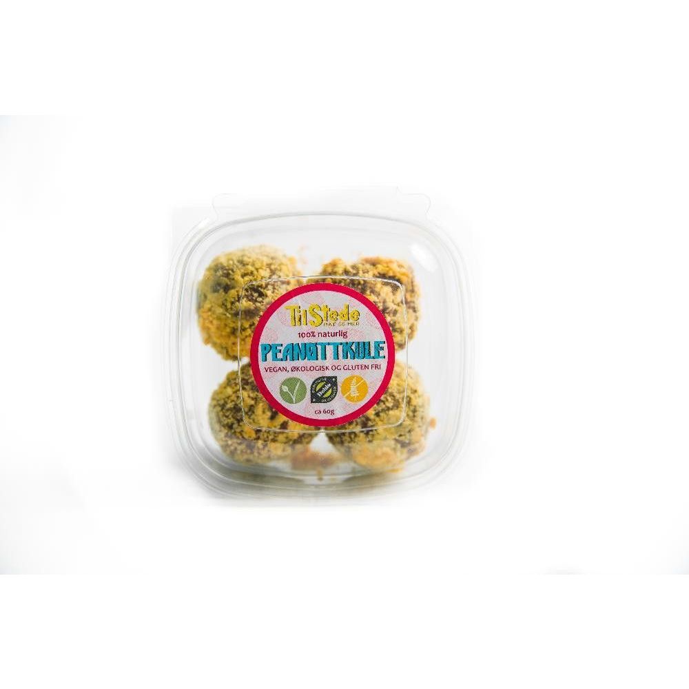Peanøttkuler, 4stk, økologisk, Tilstede Mat og Mer main product photo