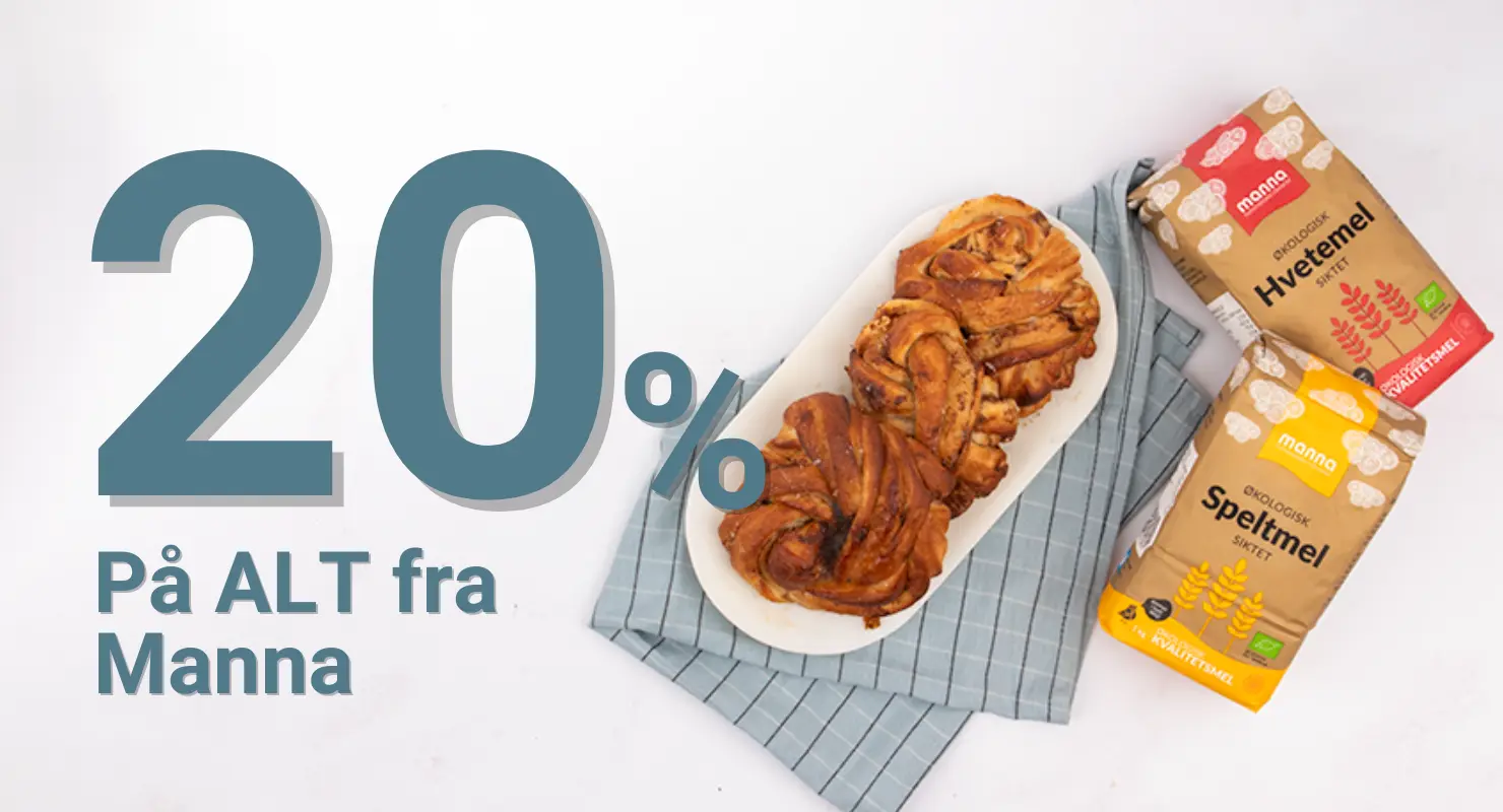 Nyhet - 20% rabatt på Manna hos Økoland