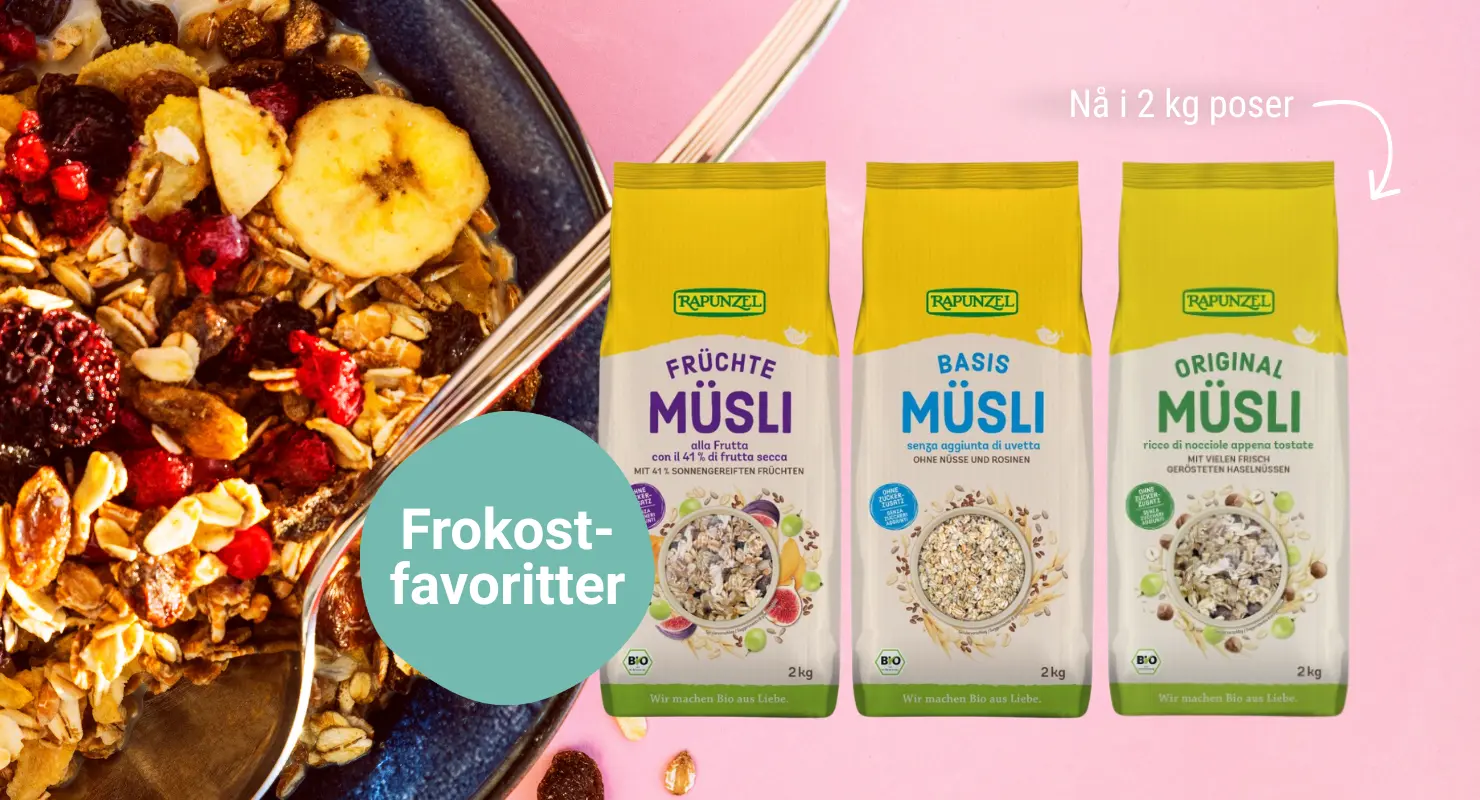 Musli fra Rapunzel - 20% rabatt